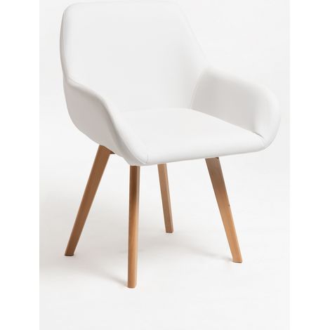 Packs Sillas Comedor - Pack 4 Sillas Venly Polipiel - Blanco (1/5)