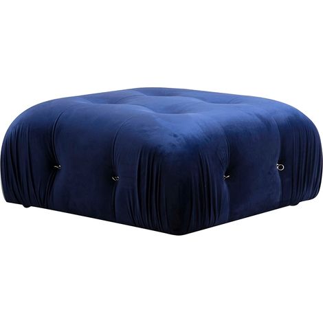 Fußhocker aus Samt 95x95cm Bubble PV - Blau