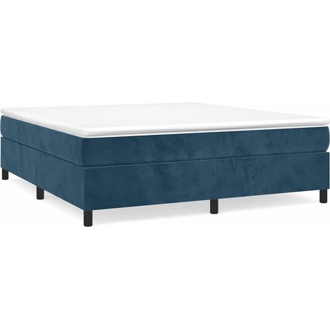 Maison Exclusive - Boxspringbettgestell Dunkelblau 200x200 cm Sam (1/5)