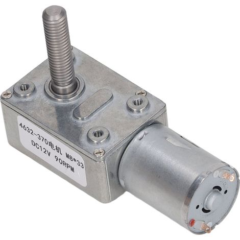 Moteur réducteur à vis sans fin DC 4632-370 90RPM M8 x 33mm silencieux haute précision DC12V (1/5)