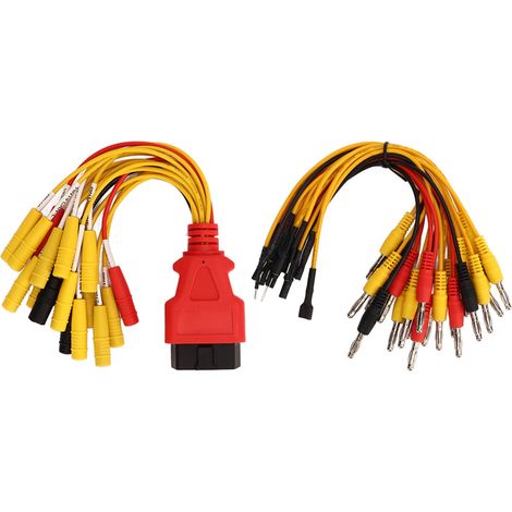 Ortviai Câble de diagnostic OBD2 16 broches universel avec 20 connecteurs – câble d’alimentation et test pour outils de diagnostic auto (1/5)
