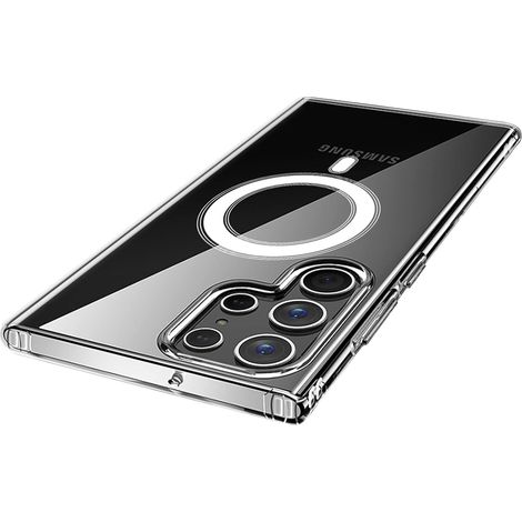CUSTODIA PER SAMSUNG GALAXY S22 ULTRA 5G TRASPARENTE CON RETRO RIGIDO (1/4)