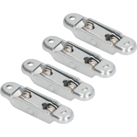Poulie à double galet de 4 pièces avec fente, en acier inoxydable, pour porte coulissante ou fenêtre (16 mm) (1/5)