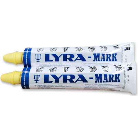 Rotuladores de bolígrafo amarillos - juego de 2 rotuladores de pintura permanente (1/4)