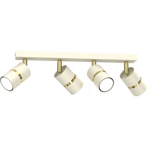 LÁMPARA DE TECHO LÁMPARA DE ALUMINIO PLAFÓN TUBO METAL LED GU10 BEIGE DORADO SPOT TUBO (1/5)