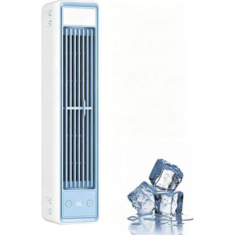 Ventilatore a torre oscillante con telecomando, 80 cm, senza pale, USB, batteria da 3600 mAh, 3 velocità, piccolo condizionatore d'aria per camera da letto (1/5)