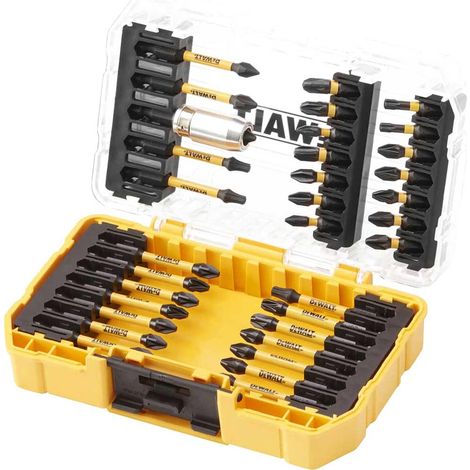 Coffret 34 Pièces - Embouts de Vissage - Pour Perceuse-Visseuse Argent (1/4)