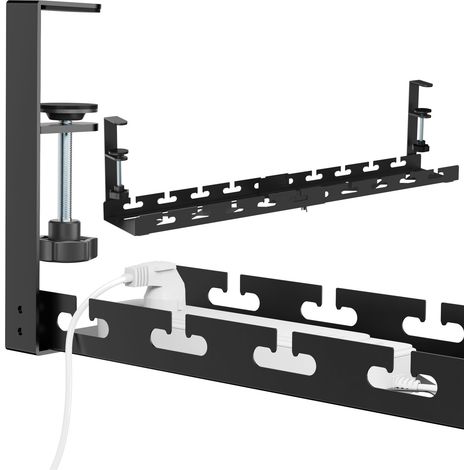 Organizador de cables MOZOS UCM-3 para debajo del escritorio, color negro. (1/5)