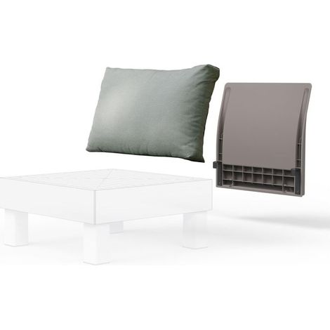 Kit Schienale Keter Elements 60x17x57 cm Effetto Vimini Ashwood e Cappuccino