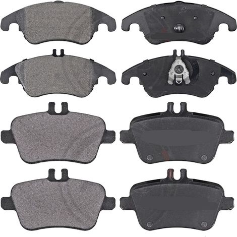 KIT PASTIGLIE FRENO ANTERIORI E POSTERIORI compatibile con MINI CABRIOLET (F57) / PASTIGLIE FRENANTI AUTO OEM P 06 034  P 06 097,P 06 090 / SOSTITUZIONE DIRETTA / BASSA POLVERE / SILENZIOSO