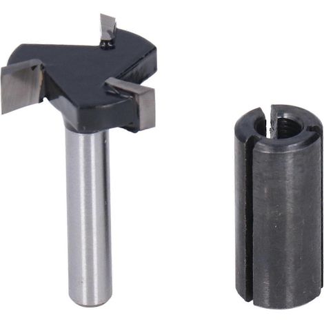 Fräser-Set mit 1/4-Zoll-Rundschaft, 3 Zähnen und T-Nut für CNC-Spoilboard-Oberflächenbearbeitung