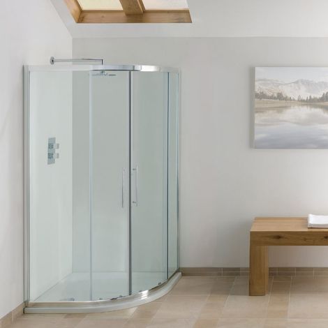 Signature Contract Offset Quadrant Shower Enclosure 1000mm x 800mm - 6mm Glass (1/3)