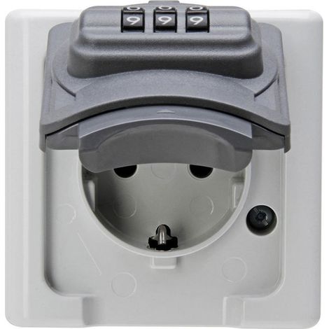 Kopp Presa a Muro 1-Faccia Verrouillable Grigio Nero IP44
