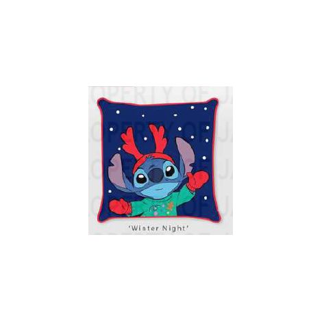 Taie d'oreiller enfant 40x40 cm en velours brodé de motifs de Noël