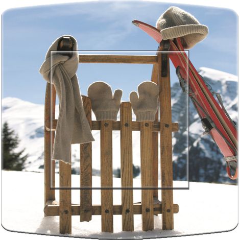 Interrupteur décoré luge