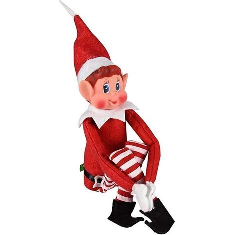 Lutin Farceur - Elves Behavin' Badly - Rouge - Peluche douce - Décoration de Noël - Mixte (1/2)