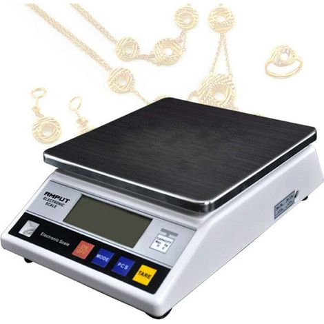 Gojoy – Balance de cuisine numérique 7,5 kg – Précision 0,1 g – Écran LCD rétroéclairé – Fonction tare – Alimentation DC 9V