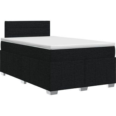Maison Exclusive - Letto box spring con materasso Nero 120 x 200 cm Tessuto (1/5)
