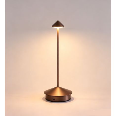 Veilleuse / Lampe de table créative à sommet pointu — Lampe rechargeable pour le camping, éclairage d'ambiance pour restaurants, cafés et bars — Convient à une utilisation intérieure et extérieure. (1/5)