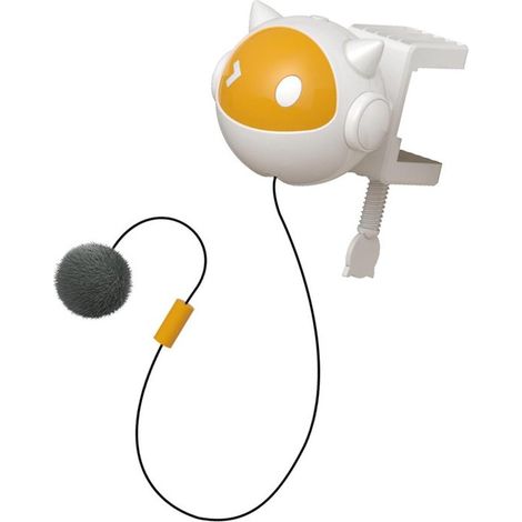 Jouets pour chats - Jouets électriques à soulever - Avec jouets rebondissants - Interactifs - Exercice pour chat - Intérieur - Félins - Corde de jeu (jaune) (1/5)