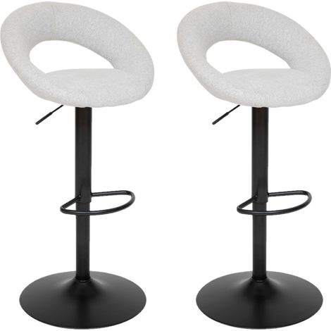 Lot de 2 chaises de bar en tissu SACHA (1/5)