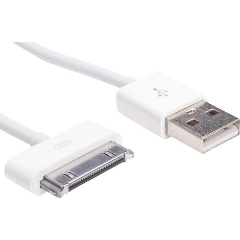 Apple 30-Pin-auf-USB-A-2.0-Kabel Akyga AK-USB-08 iPod iPad 3 iPhone 4S Kabel 1 m (1/2)