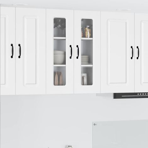Armoire de cuisine avec stockage-Meuble de cuisine-Armoire de rangement Kalmar Blanc 60 x 31 x 80 cm 752882 (1/5)