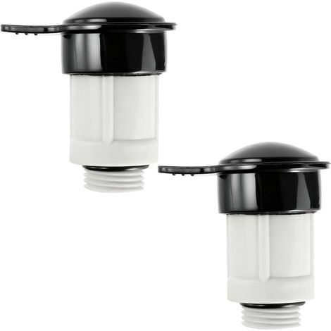2 Pcs Pool Air Injection Nozzle Replacement Valve and Air Nozzle Valve Caps, Replacement Caps for Above Ground Pool Air Injection Nozzles 12363 12373  pour Buses d'injection d'air de Piscine et Capuch (1/5)
