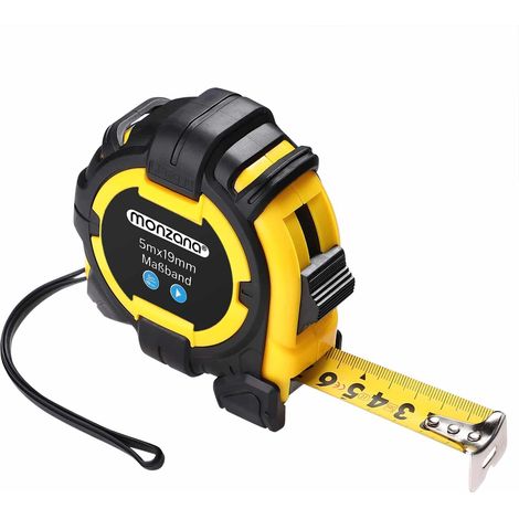 Measuring tape 5m x 19mm shock proof locking function