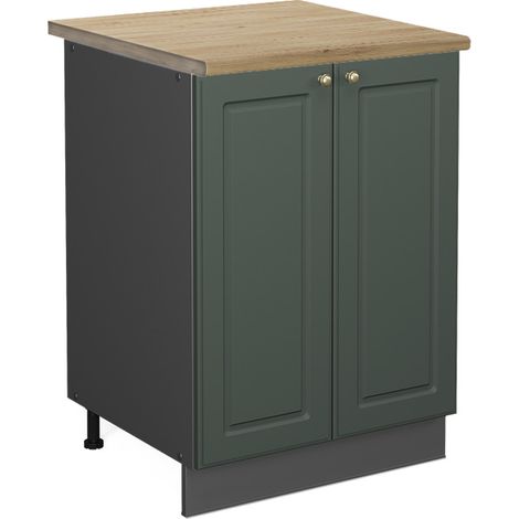 Mobiletto base cucina Fame-Line, Verde-oro rustico, 60 cm , PL Rovere, Vicco (1/5)