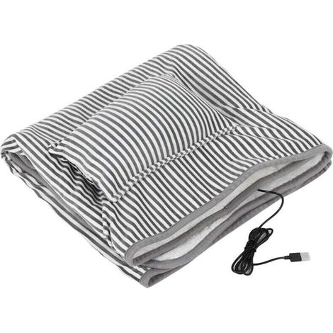 Enowelir Couverture Chauffante Électrique USB pour Maison et Bureau, Coussin Chauffant pour Jambes et Corps en Gris Foncé (1/5)