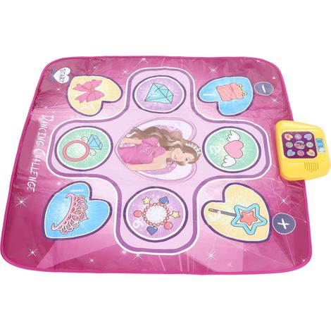 Tapis de danse portable rose et violet pour filles et enfants, jouet éducatif amusant, cadeau rose et violet (1/5)