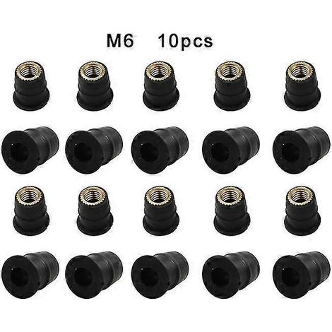 10 vis, boulons et écrous universels M4, M5 et M6 pour pare-brise de moto - M6 (1/5)