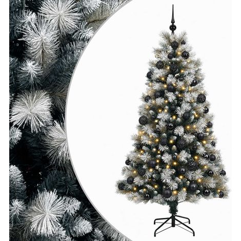 Sapin de Noël artificiel articulé avec boules 240 cm 300 LED vidaXL (1/5)