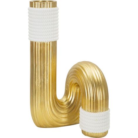 Vase Design en Résine "Bann" 25cm Or