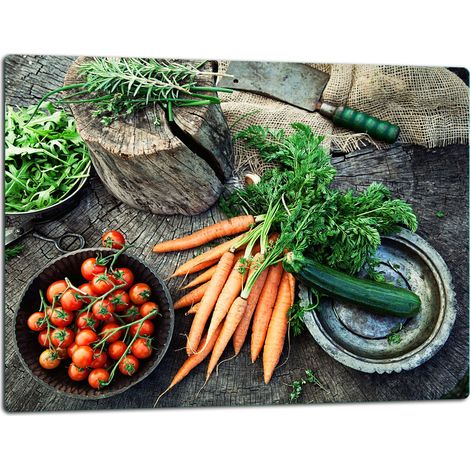 Planche à découper en verre 52x40 légumes (1/5)