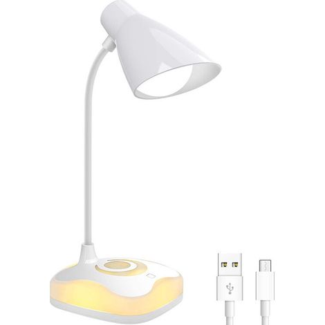 Lampe de lecture pour résidence étudiante lampe de table de protection des yeux, creative touch switch usb petite lampe de nuit pour chambre à coucher lampe de chevet (1/3)