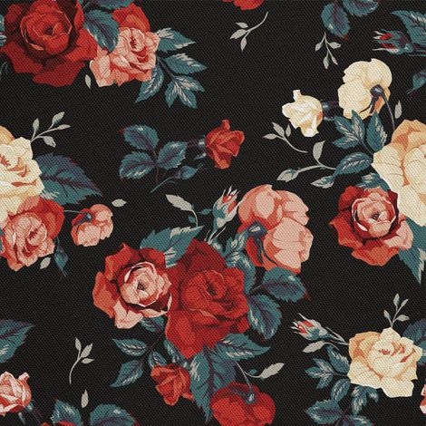 Tissu décoratif d'extérieur Oxford - Motif rose I DX073 (1/5)