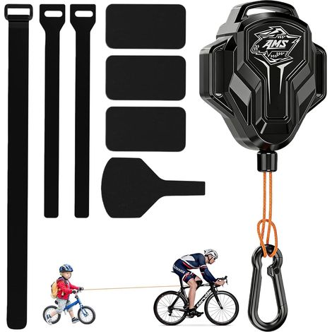 Corde de remorquage universelle pour vélo : câble de remorquage de vélo de 2,5 mètres, jusqu'à 100 kg, convient pour vélo, vélo électrique, VTT, 88 × 72 × 42 mm (1/5)