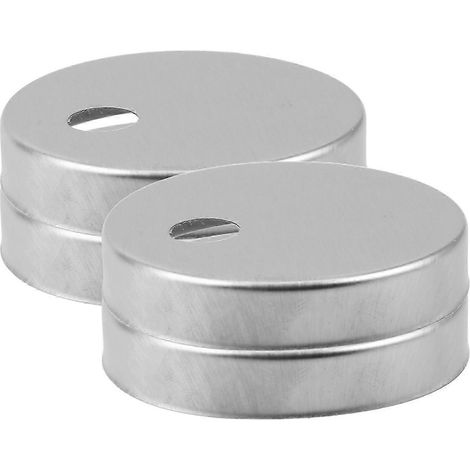 paires de cache-boulons de WC ronds en métal, accessoires décoratifs pour l'installation de WC, cache-boulons pratiques pour la réparation de WC. (1/5)