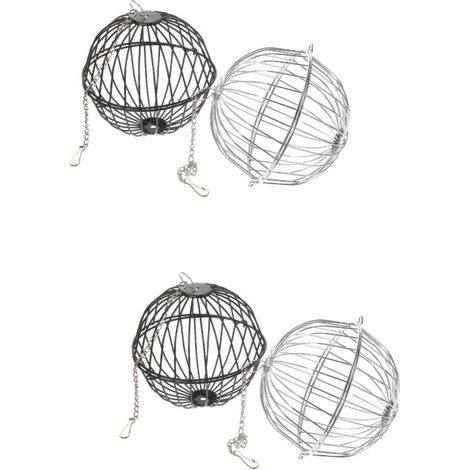 2 Ensembles Cage À Hamster Lapin Boule Sphérique pour Rat Caille Cochon d'Inde Doublure De Cage Jouets pour Cochon d'Inde Mangeoires Boule De Foin pour 2 pièces 2 (1/5)