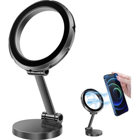 Porte-Téléphone Magnétique pour Voiture Monture Magnétique Rotative à 360° Support de Navigation pour Voiture et Conduite Pour Voiture, Camion, SUV, Camping-Car, Conduite et Voyag (1/5)