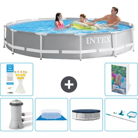 Prism Frame Pool Rund - 366x76 cm - 7-teilig S225