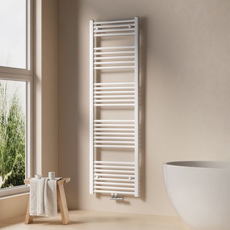 EMKE Badheizkörper Handtuchtrockner Handtuchwärmer 50x160cm 690 Watt Weiß Bad-Heizkörper Mittelanschluss