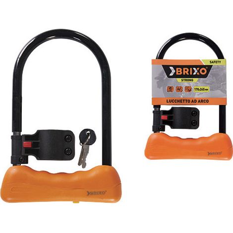Candado de arco para moto Strong 170×245 mm acero Ø 13 mm con 2 llaves - Brixo