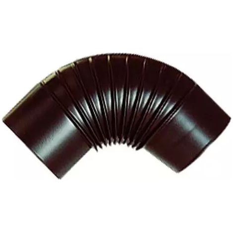 tubo gomito smalbo in acciaio smaltato verniciato marrone, diametro 13 cm