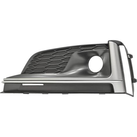 Grille de pare-choc avant gauche noire grise argent avec trou anti-brouillard Audi A4 5 B9 phase 1 2015-2019