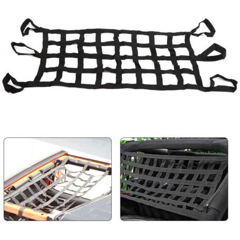 Filet de toit universel pour Jeep Wrangler (YJ/TJ/JK/JL) - Hamac de hayon - Sécurise bagages en toute situation (1/5)