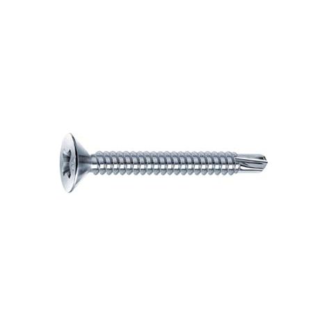 VITI AUTOPERFORANTI TESTA SVASATA PIANA ACCIAIO ZINCATO BIANCO- - ø mm.4,8x70 - 200 pezzi MUSTAD