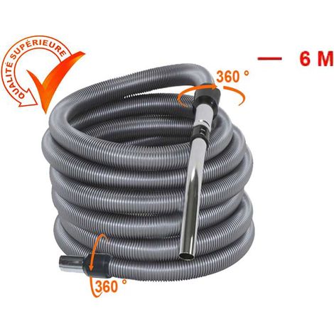 Atepac – Flexible pour aspiration centralisée – Longueur 6m – Diamètre intérieur 32mm – Compatible avec prises standard